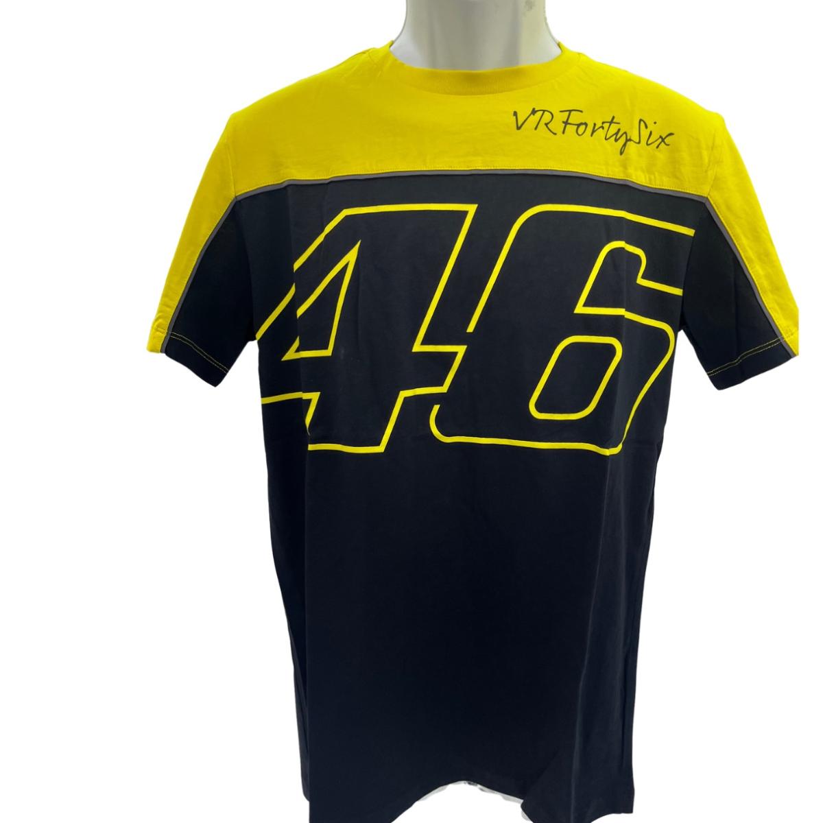 袖汚れあり【未使用】Valentino Rossi VRFortySix tシャツ-VRMTS 152604　Sサイズ黄黒【送料無料】メール便※代引き不可
