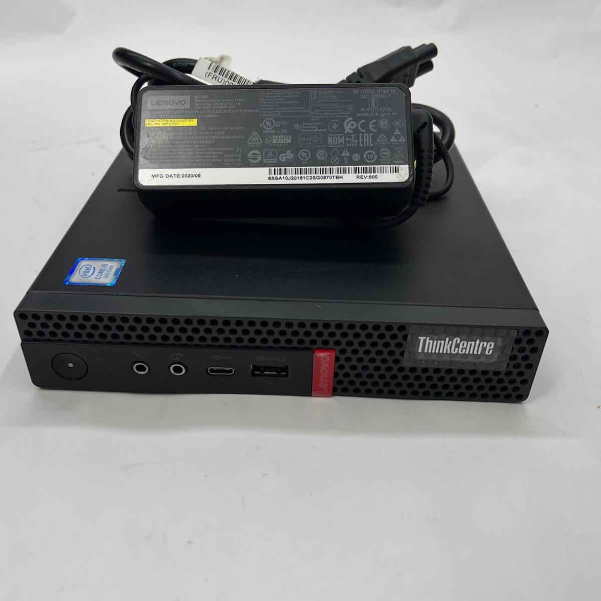 【中古】レノボThinkCentreM720q Tiny　10T8　9th Generation Intel Core i5-9400T Processor　新品SSD256GB