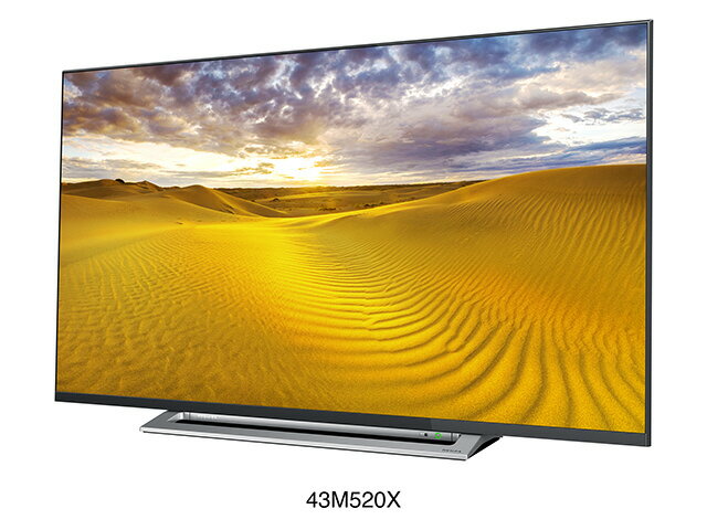 【動作確認済】【中古】本体・リモコンのみ 東芝 43型 液晶テレビ REGZA 4Kチューナー内蔵 43M520X ブラック系 2018年製