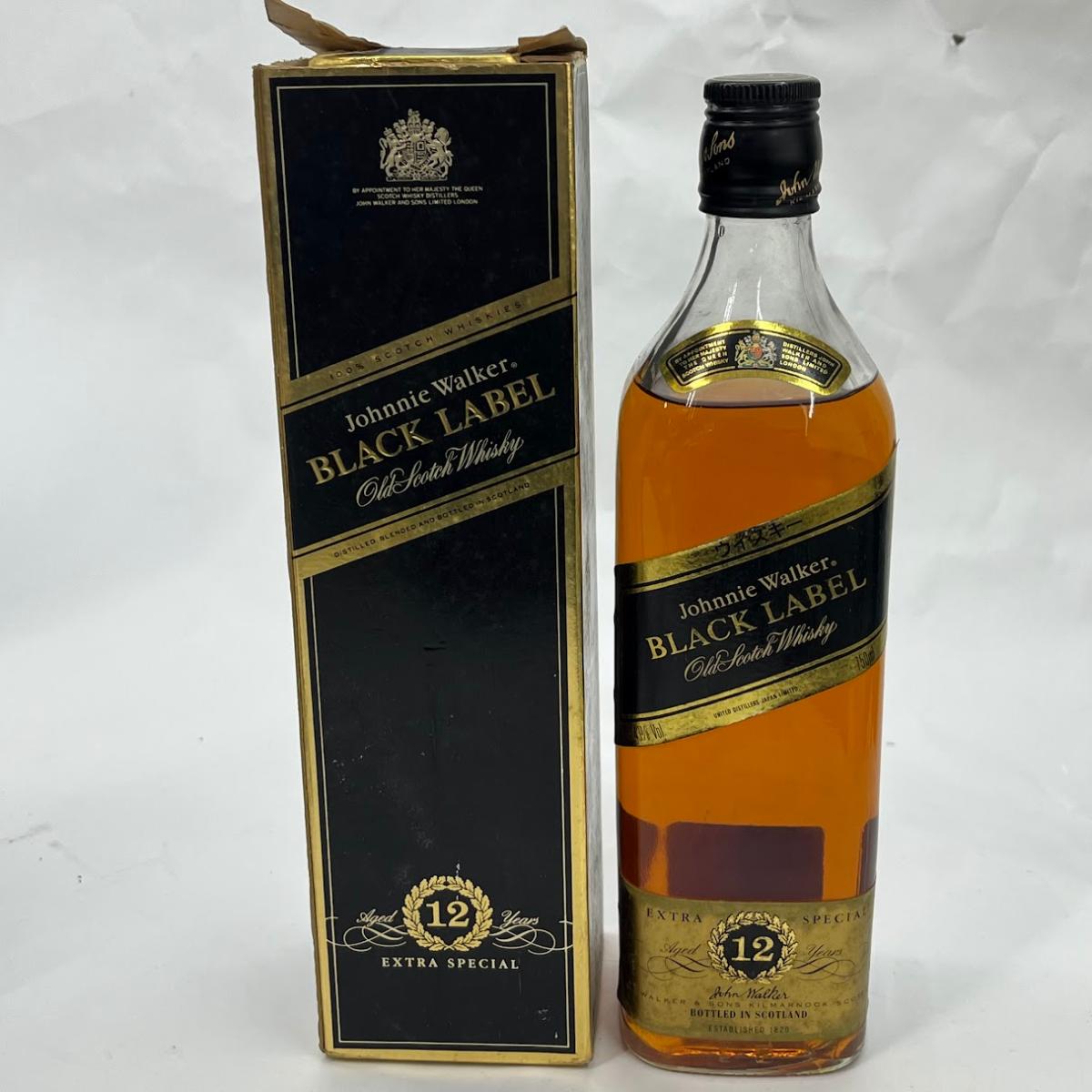 【未成年の飲酒は法律で禁じられています】ジョニーウォーカー 黒ラベル ブラック　12年　43%　750ml