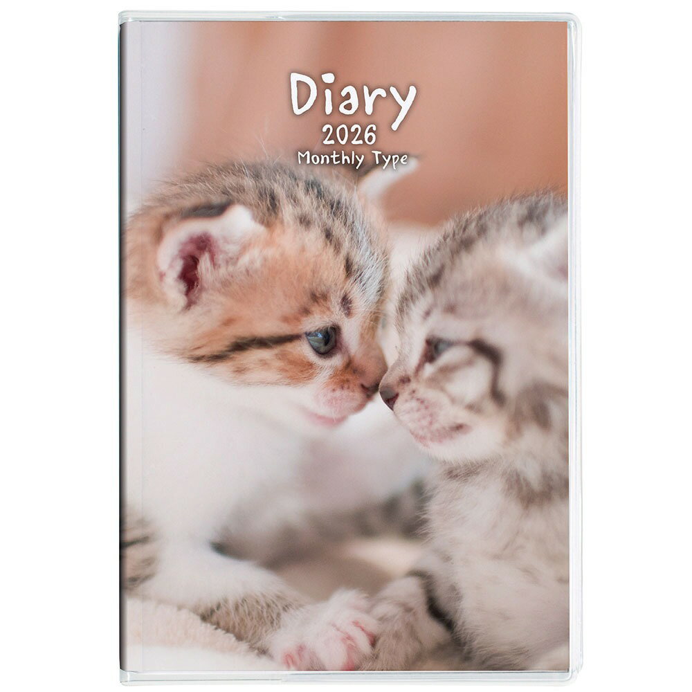【未使用】ナカバヤシ 手帳 2026 ノートダイアリー A6 ねこ3 NS-A601-26CA3●メール便●代引き不可