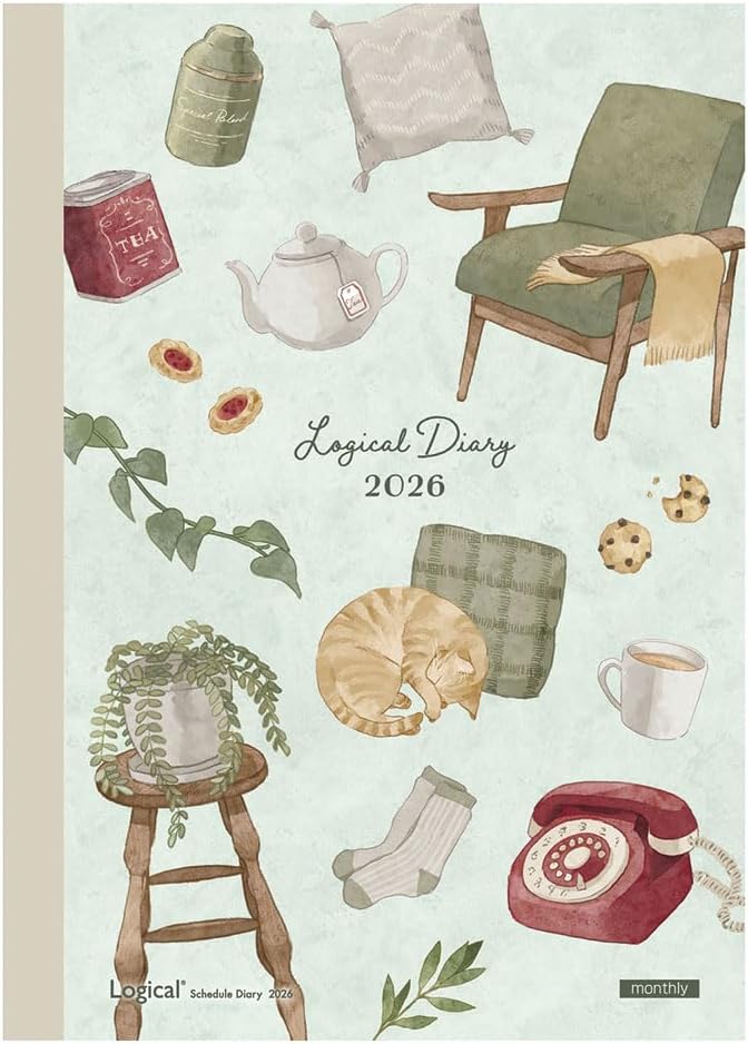 未使用品 ナカバヤシ ロジカルダイアリー 月間ブロック B6 グリーン NS-B602H-26A2【 ...