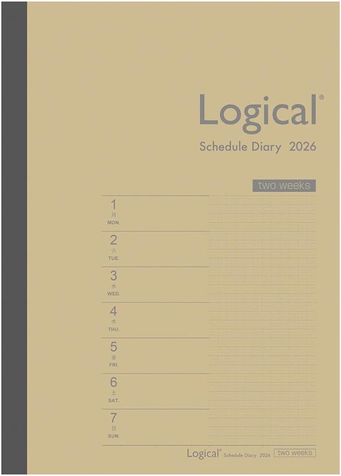 未使用品 ナカバヤシ ロジカルダイアリー 見開き2週間 B6 クラフト NS-B604-26BS【送 ...