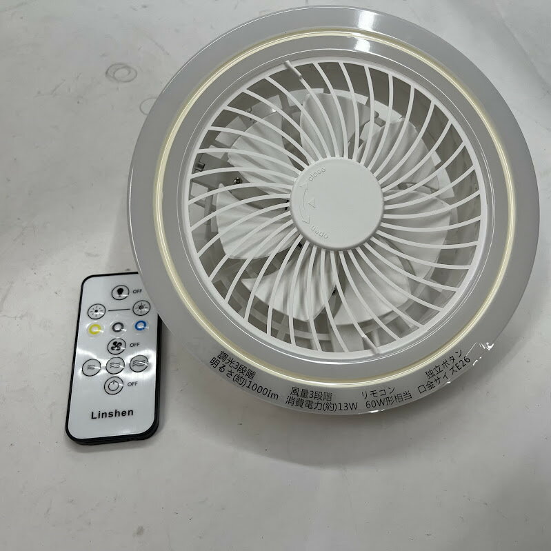 ファン付シーリングライト　新品未使用 Alexa対応 ファン付きシーリングライト LEDシーリングファンライト
