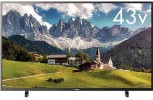 【動作確認済】【中古】本体・リモコンのみ フナイ 43V型 液晶テレビ 4K チューナー内蔵 FL-43U3130 ブラック系