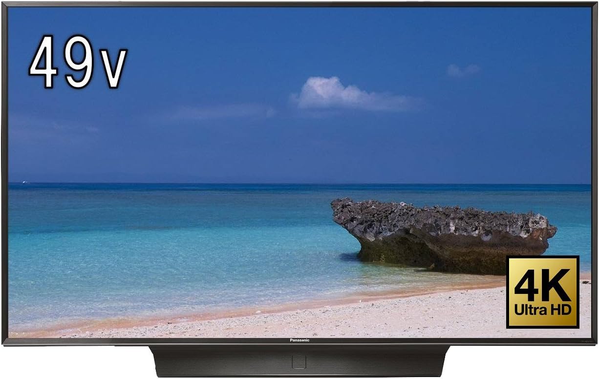 【動作確認済】【中古】本体・リモコンのみ パナソニック 49V型 4K 液晶テレビ ビエラ TH-49FX750 ブラック系 2019年製