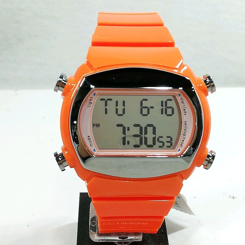 樂天商城 - 【中古】アディダス ADH1567　デジタルウォッチ シルバー×オレンジ