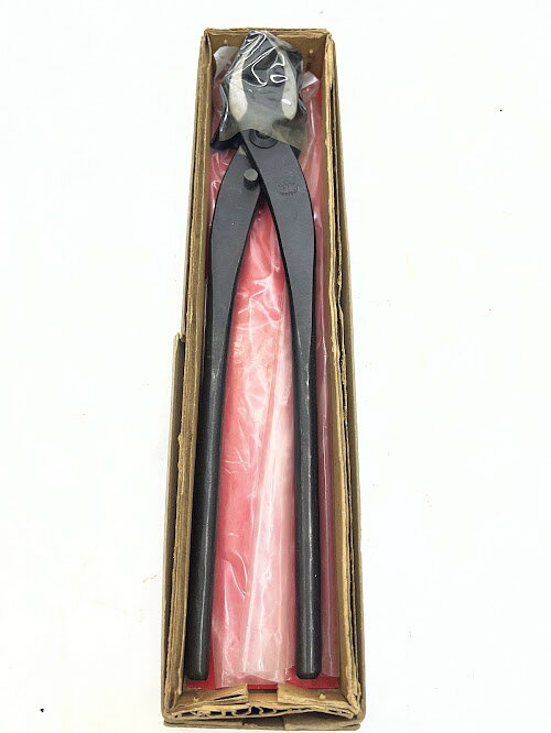 【未使用】盆栽鋏　はさみ　ハサミ　成重　又枝切り鋏 本職用　210mm　特大2103　置き古しサビあり【送料無料】