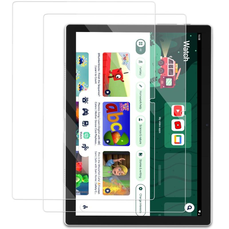 PlimPad Kids 10インチ 強化ガラス、タブレット 液晶保護、ガラスフィルム