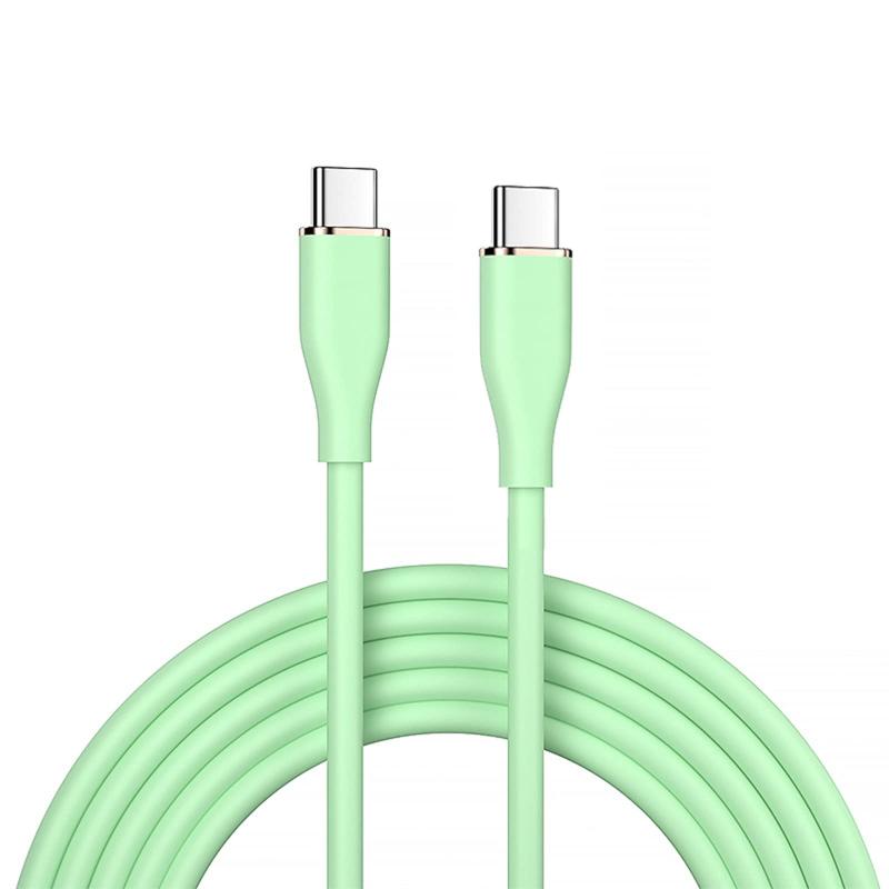 USB Type C ケーブル 柔らかいシリコン制 SLEIJAOOE【60W PD急速充電】 絡まない 断線防止 タイプC & タイプC(Type-C)ケーブルスマートフォン・タブレット・ゲーム機等Type-C 機器対応