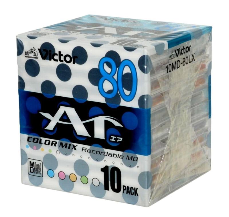 Victor ミニディスク 80分 カラーミックス 10枚 10MD-80LX