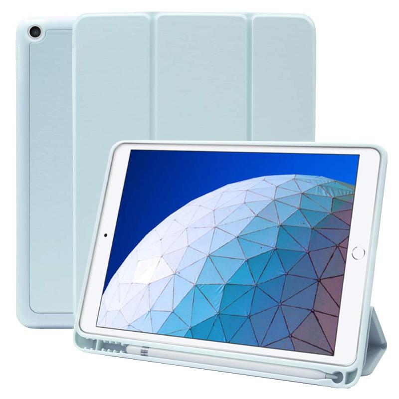 MS factory iPad Air3 ケース Apple Pencil 収納 耐衝撃 スマートカバー ソフト TPU オートスリープ ペンシルホルダー 全11色