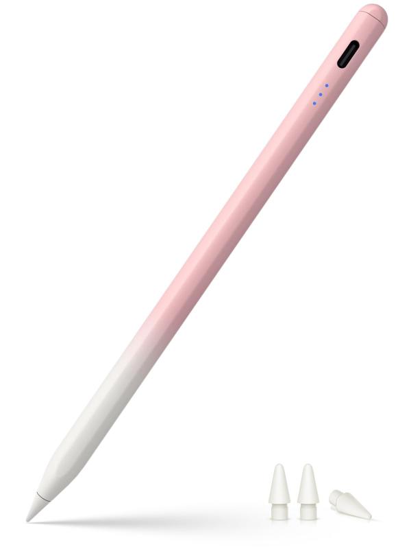 KEEPRO 2018年以降iPad アップルペンシル Type-C急速充電 タッチペン ワンクリック取り消し/傾き感知/パームリジェクション/超高感度/磁気吸着/バッテリー残量表示 apple pencil 第2世代 スタイラス