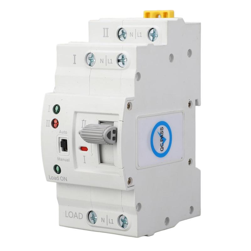 デュアルパワー自動切替スイッチ、低頻度切替設計63A、50/60Hz AC回路用バックアップ電源スイッチ、小型軽量、非常用電源システム切替スイッチ