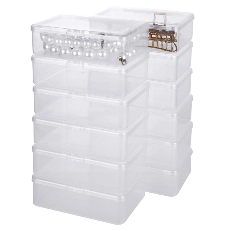 RILIHII【12個/セット】14x10x5cm 小物収納ケース プラスチック小物入れ ケース パーツケース透明 収納..