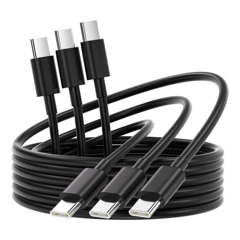 For Phone 15 充電ケーブル USB Type-C 【1.8M 3本 60W PD対応 】USB-C to USB-Cケーブル