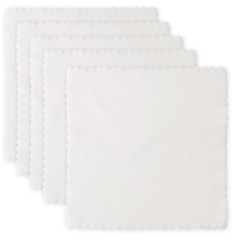 靴磨きクロス 柔らかい ポリッシュクロス 革製品 お手入れ 革 靴磨き 5枚セット ホワイト 25cm*25cm