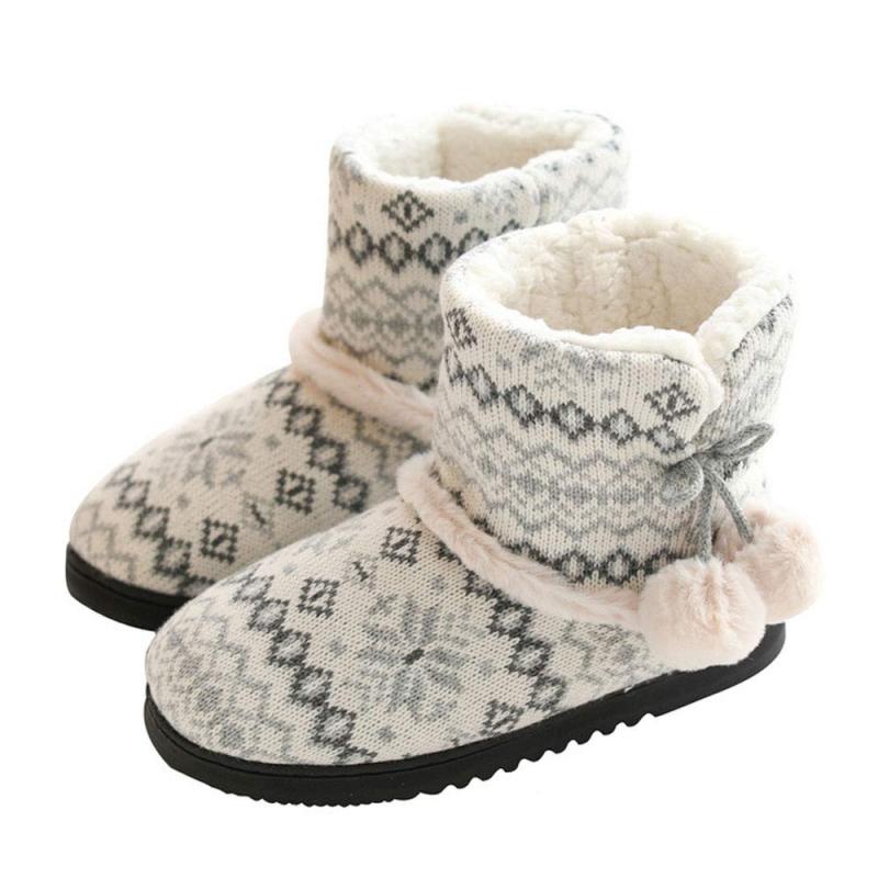 Munya Munya(ムニャムニャ)北欧 ルーム シューズ かわいい 暖か もこもこ スリッパ 冬用 防寒 足首 ボア ブーツ