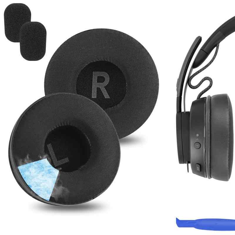 Geekria イヤーパッド Comfort 互換性 パッド ロジクール Logitech Zone 301(981-001468), Zone 300, Zone 305 (981-001457) ヘッドホンに対応 パッド イヤー/イヤーカップ 冷却ジェル (黒)