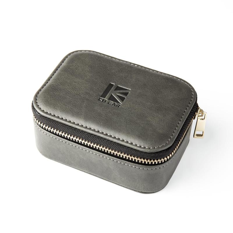 KBEAR BP05 イヤホンケース イヤホンケース 有線 イヤホンポーチ 有線イヤホン 収納 PU大容量ジッパー式多機能イヤホン収納ケース PU+マイクロファイバー 小物入れ ポーチ快適/スムーズなジッ
