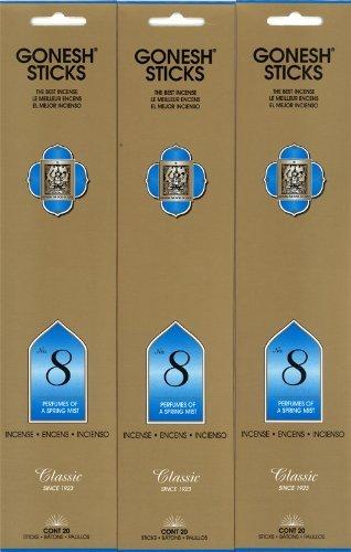 GONESH インセンス　No.8 スティック　20本入り　X　3パック (60本)