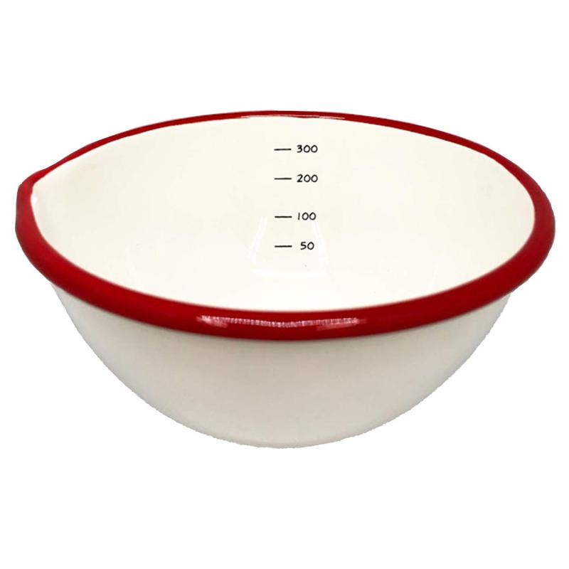 富士ホーロー 片口ボール 琺瑯 ホワイト/ニューレッド