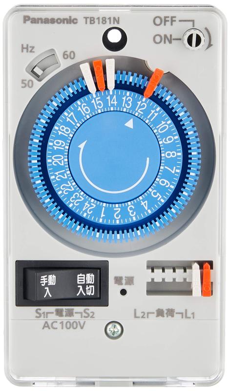 パナソニック(Panasonic) ボックス型タイムスイッチ 交流モータ式 AC100V用 24時間式 1回路型 TB181N