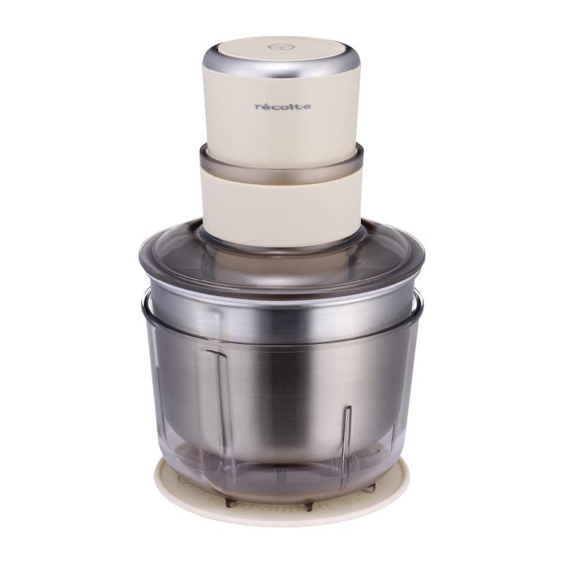 recolte レコルト フードプロセッサー コンボ 1台7役 大容量 300W 氷粉砕 肉挽き 生地こね 洗いやすい コンパクトに収納 刻む 混ぜる ..