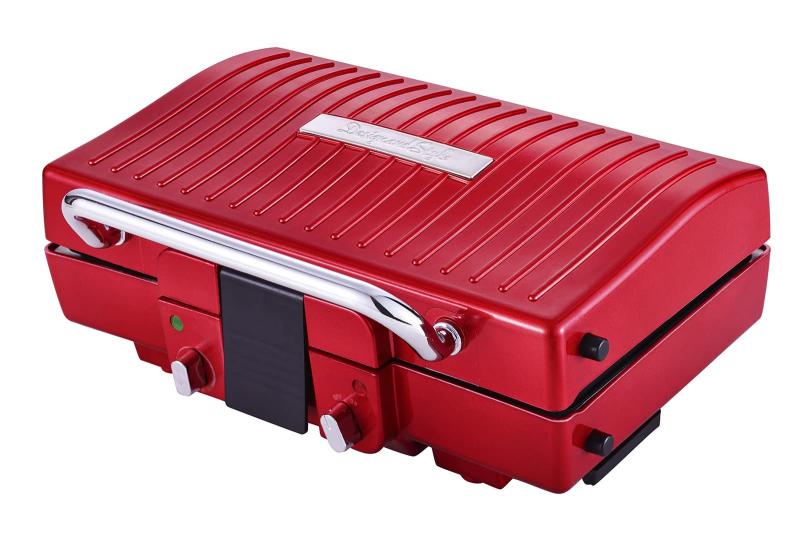 D&amp;S ディーアンドエス プレスグリル 挟んで焼くホットプレート 平面 波型 リバーシブルプレート プレスメーカー マルチグリル タコス ブリトー DS.8717