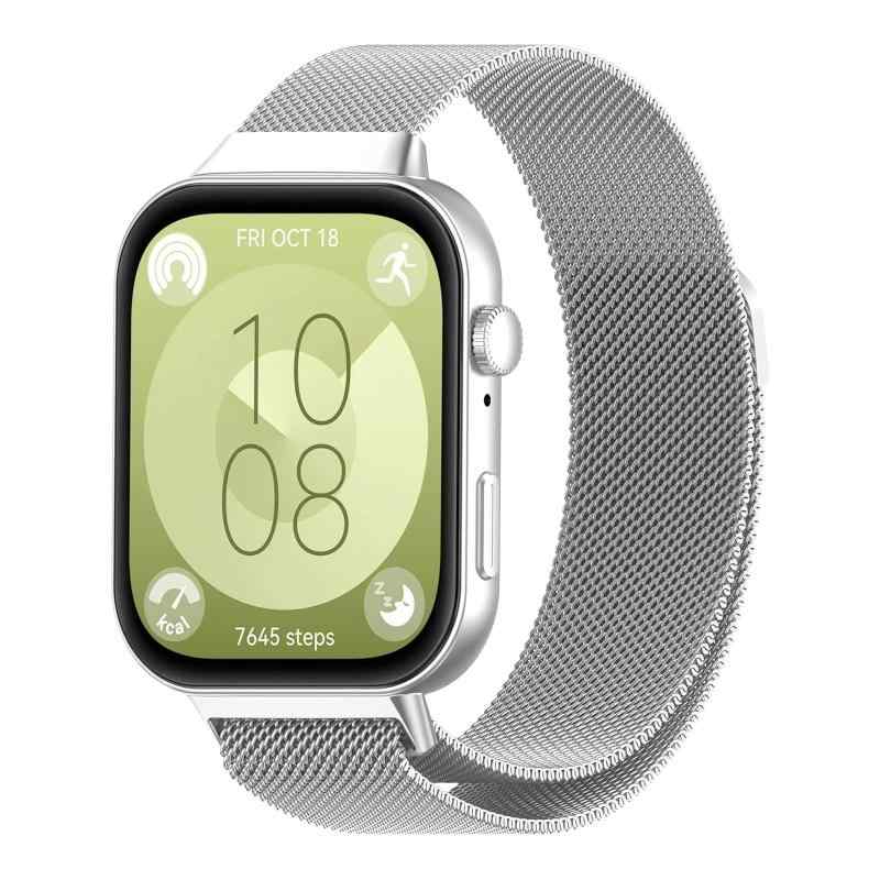 [CeiBand] バンド Huawei Watch Fit 3 対応 ステンレス製 金属ベルト 時計バンド マグネット式 メッシュバンド 交換ベルト ステンレス鋼 ミラネーゼバンド スマートウォッチバンド ベルト クイック