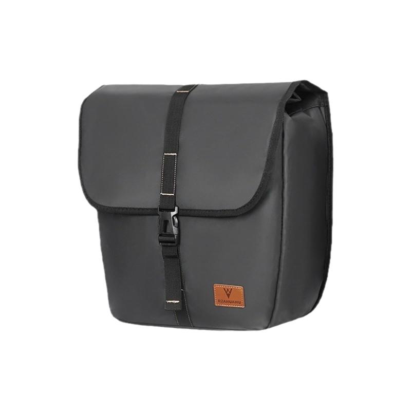 防水自転車パニアバッグ大容量リアシートバッグ自転車リアラック用 ブラック (1)