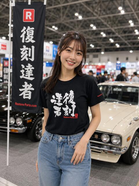 レストアパーツ.comオリジナル・復刻達者Tシャツです。サイズはM／L／XLからお選びください。長持ちしやすい丈夫な生地で作成しておりますので着崩れしにくく長くお使いいただけます。ただ今、夏季限定価格にてご提供中一から金型を起こして復刻パーツを販売しているレストアパーツ.comオリジナルTシャツです