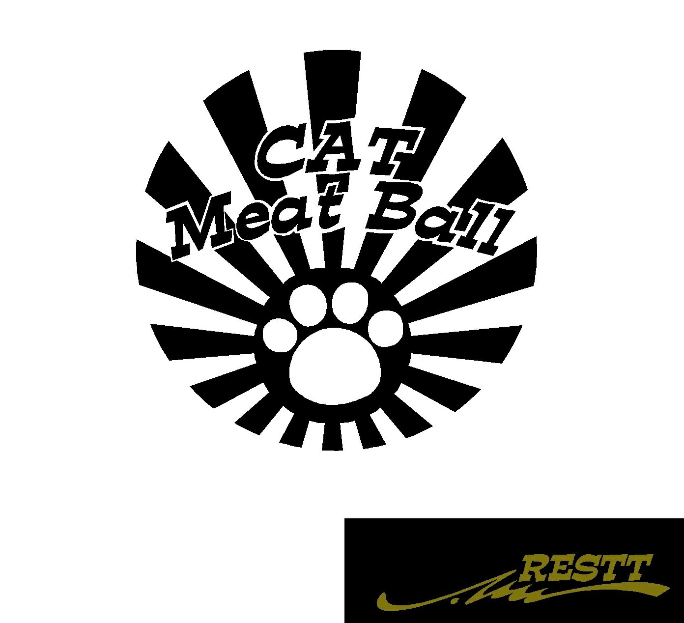 Rakuten - キャットミートボール　ロゴ　カッティングステッカー