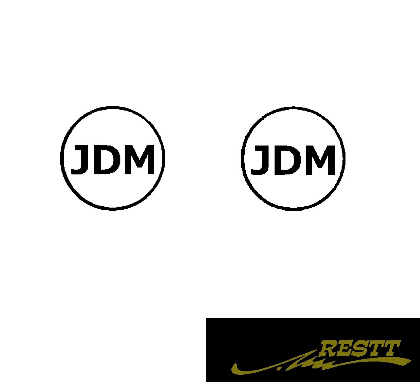 JDM　丸ロゴ　カッティングステッカー