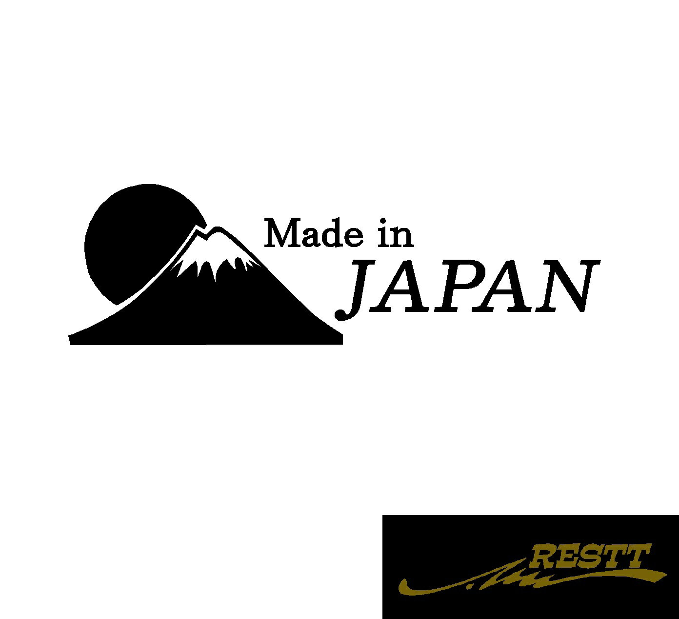 Rakuten - メイドインジャパン　ロゴ　カッティングステッカー　小サイズ　自動車　バイク　ステッカー　富士山　太陽　日本　リアガラス　個性派　アピール