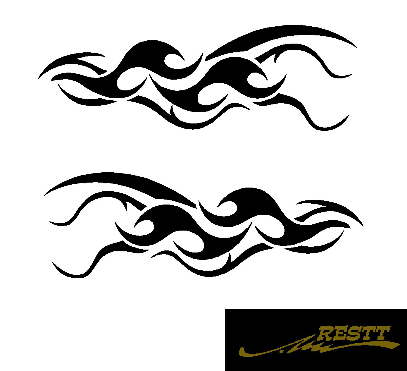 ファイヤーパターン　バイナル　ロゴ　カッティングステッカー　ver.83　小サイズ　ドレスアップ　スポ..