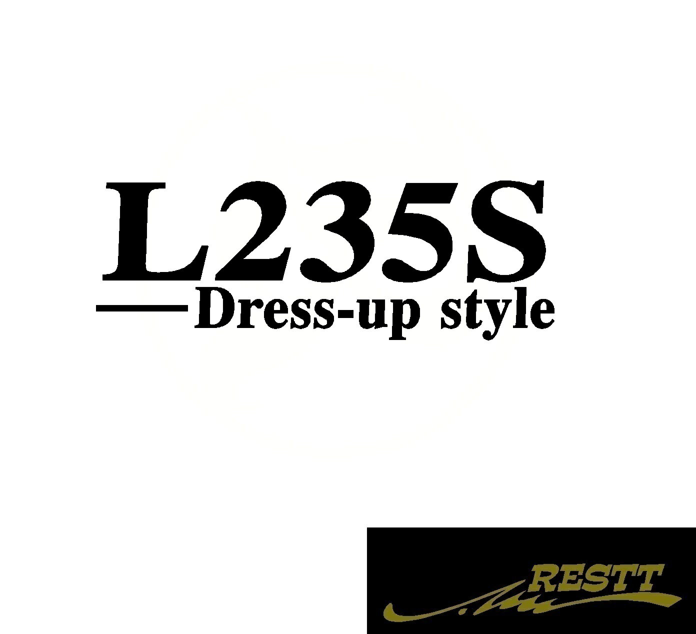 エッセ　L235S　L245S 　ドレスアップスタイル　ロゴ　カッティングステッカー　小サイズ　2種類から選べる　おしゃれ　デザイン　かっこいい　ステッカー　ダイハツ　型式