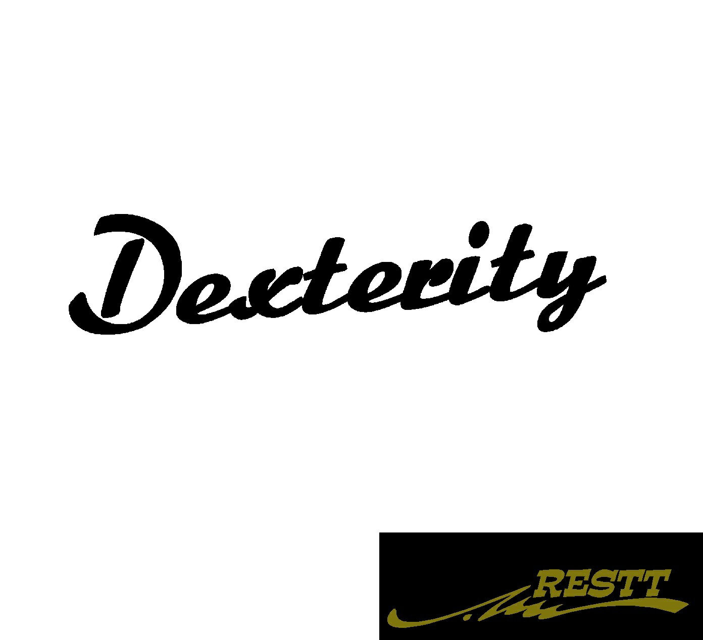 Dexterity　ロゴ　フロントバナー向け　カッティングステッカー