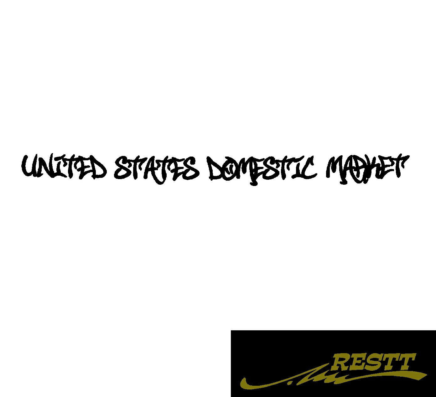 楽天RESTT　楽天市場店United States domestic market　ロゴ　フロントバナー向け　カッティングステッカー