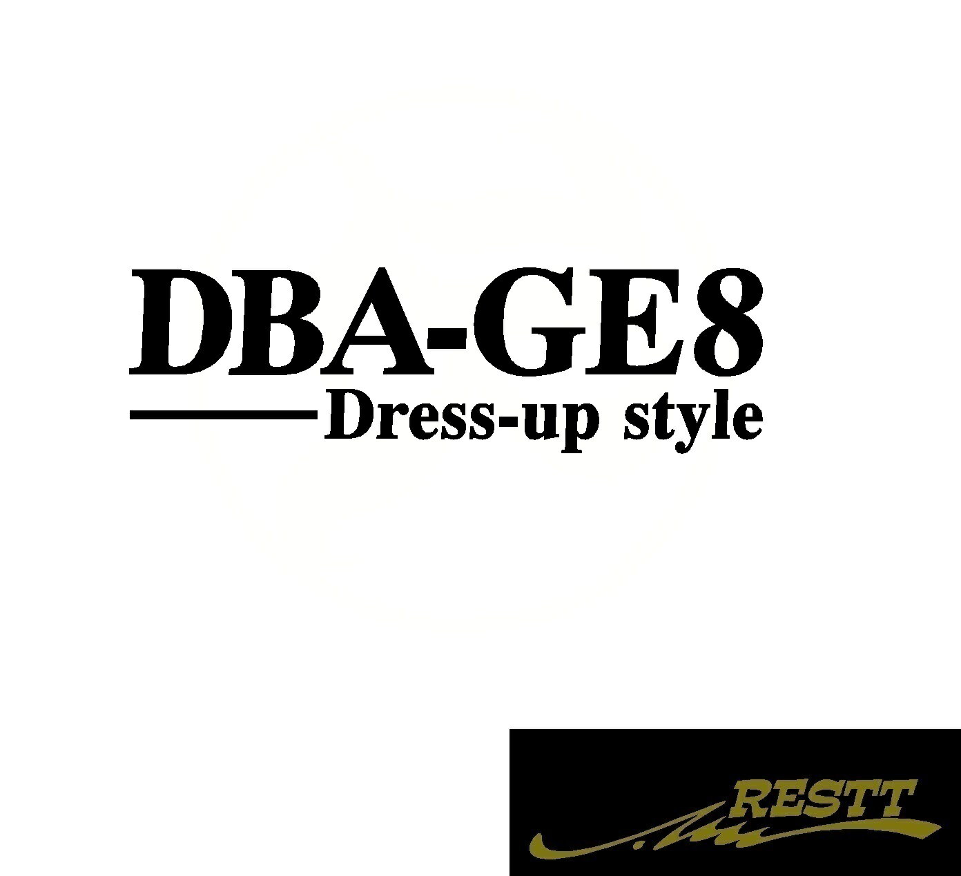 フィット　DBA-GE8　ドレスアップスタイル　ロゴ　カッティングステッカー　小サイズ　おしゃれ　デザイン　かっこいい　ステッカー　ホンダ　本田　型式