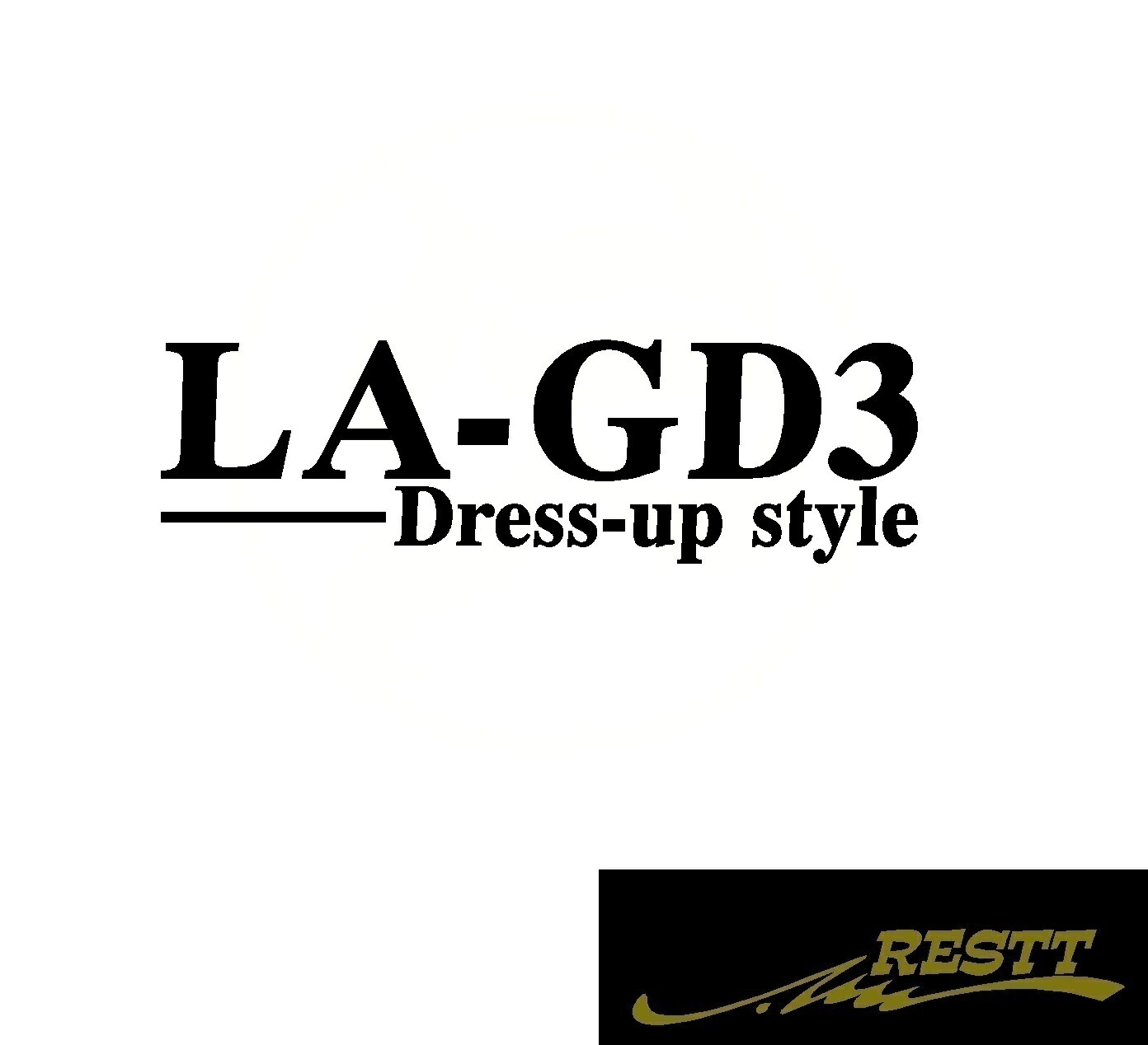 フィット　LA-GD3　ドレスアップスタイル　ロゴ　カッティングステッカー　中サイズ　おしゃれ　デザイン　かっこいい　ステッカー　ホンダ　本田　型式