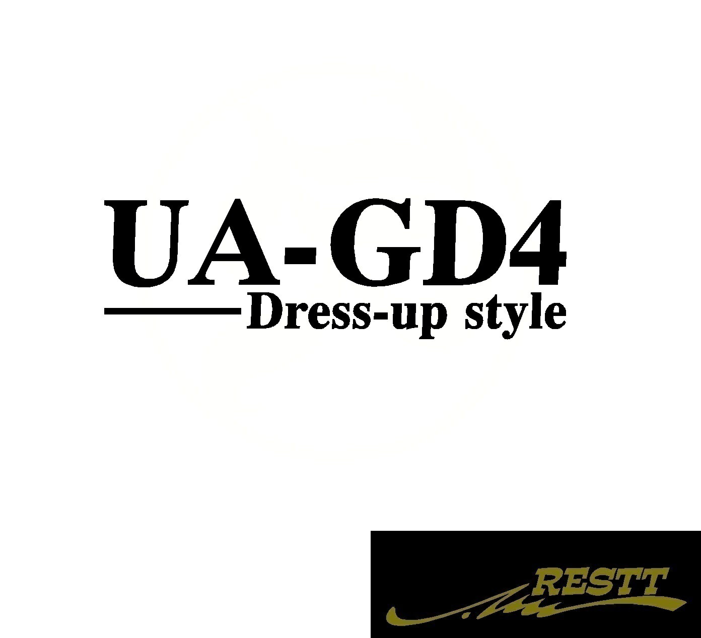 フィット UA-GD4 ドレスアップスタイル ロゴ カッティングステッカー 中サイズ おしゃれ デザイン かっこいい ステッカー ホンダ 本田 型式