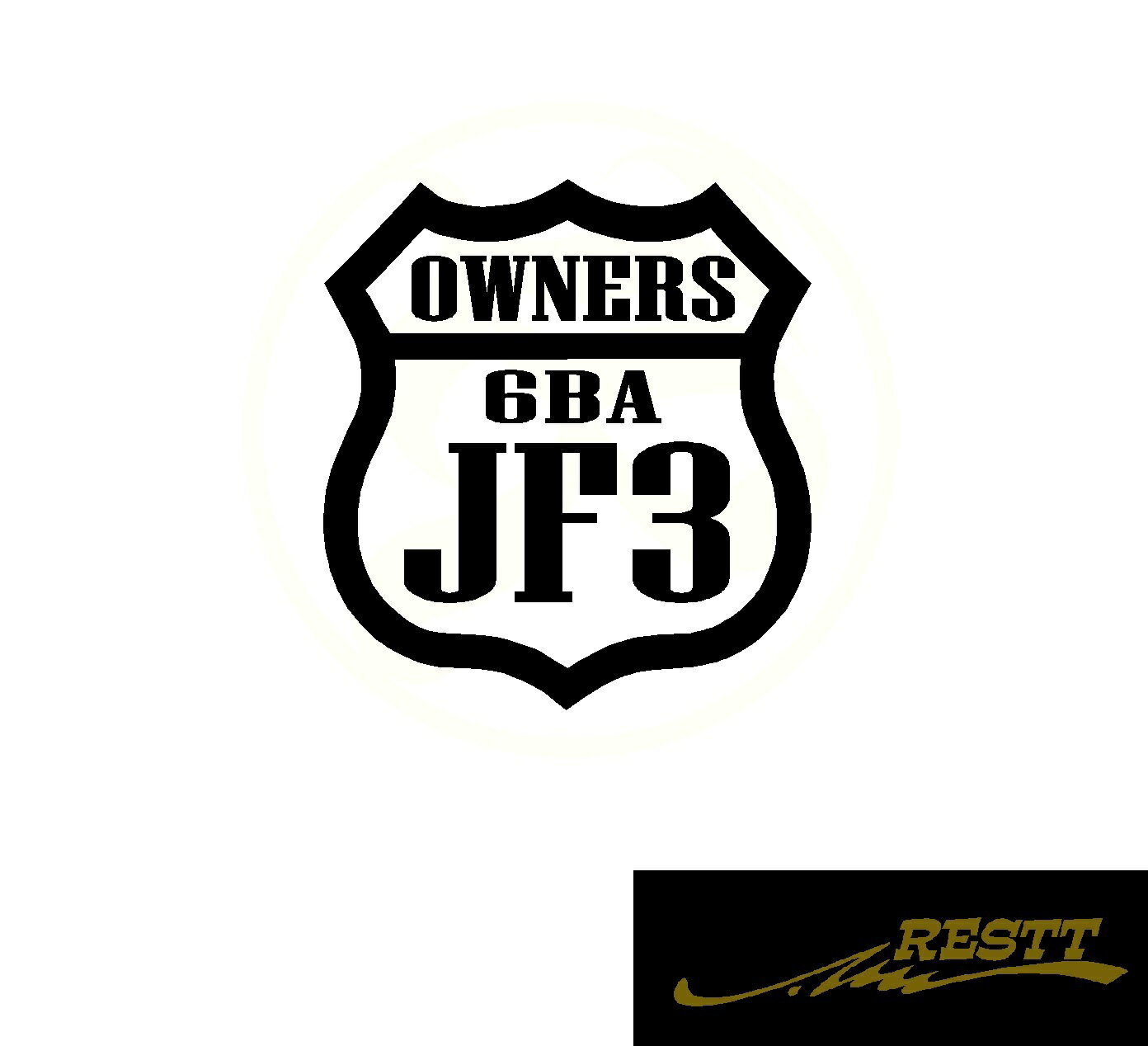 N-BOX ルート デザイン オーナーズ ロゴ カッティングステッカー 特大サイズ 6種類から選べる おしゃれ デザイン かっこいい ステッカー 本田 ホンダ HONDA 型式 6BA-JF3 6BA-JF4 DBA-JF3 DBA-JF4 DBA-JF1 DBA-JF2
