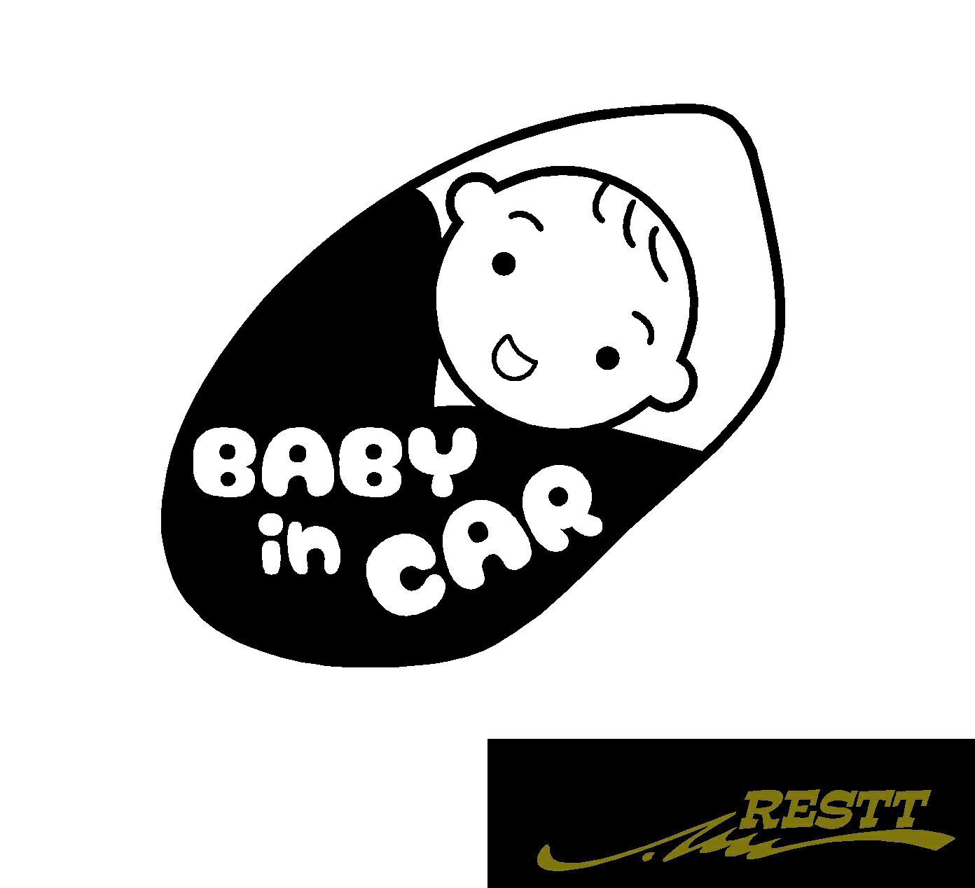 Rakuten - ベビーインカー　カッティングステッカー