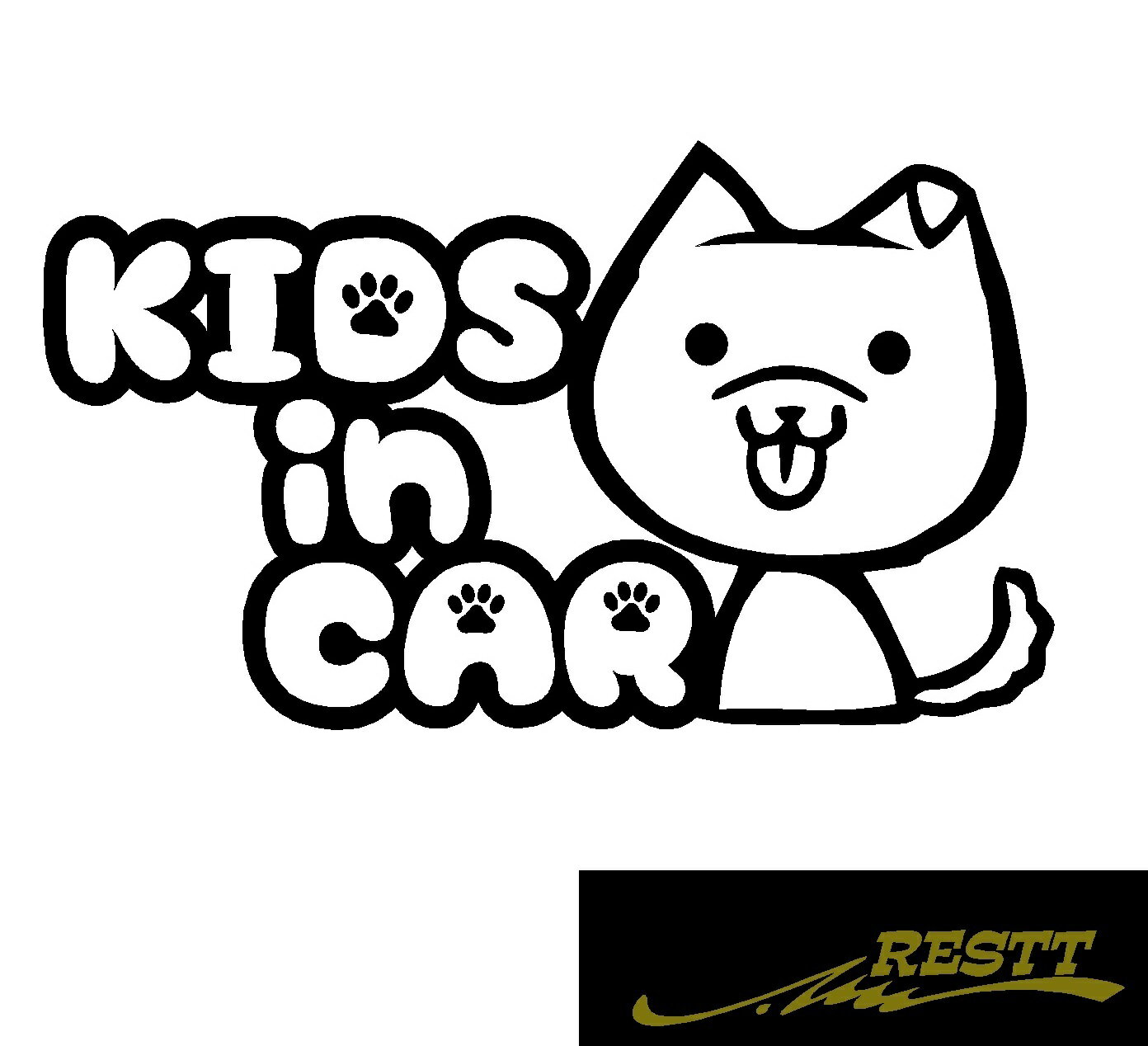 Rakuten - キッズインカー　ver.犬　カッティングステッカー