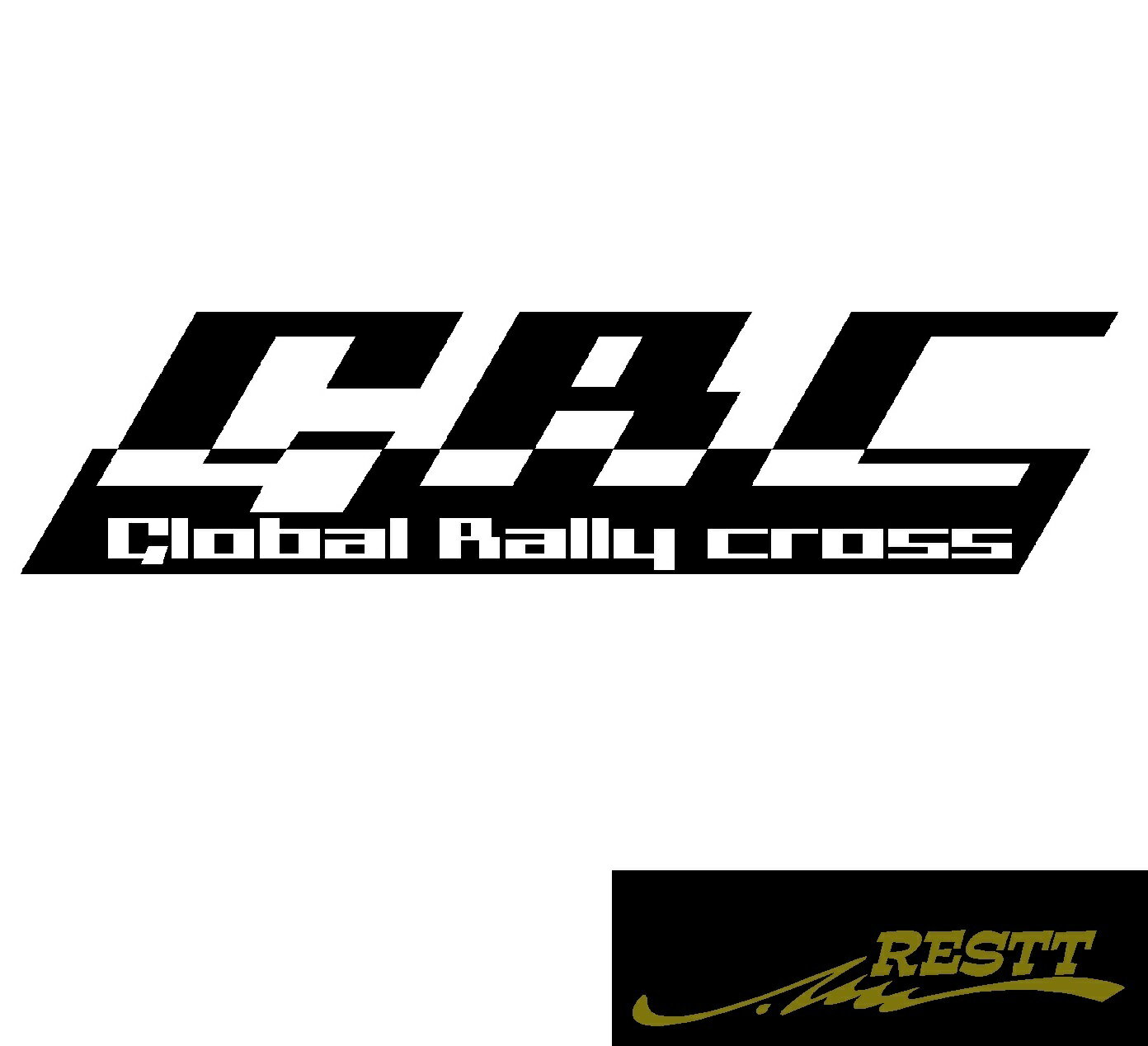 GRC　グローバルラリークロス　ロゴ　カッティングステッカー　中サイズ