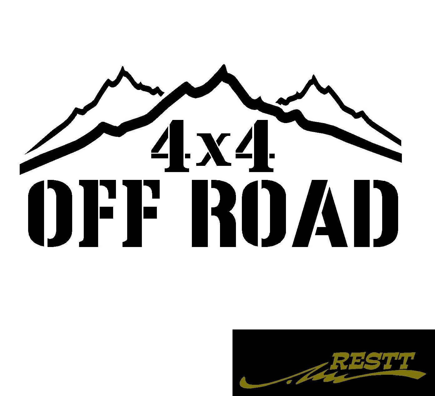 Rakuten - 4×4　オフロード　ロゴ　カッティングステッカー　小サイズ