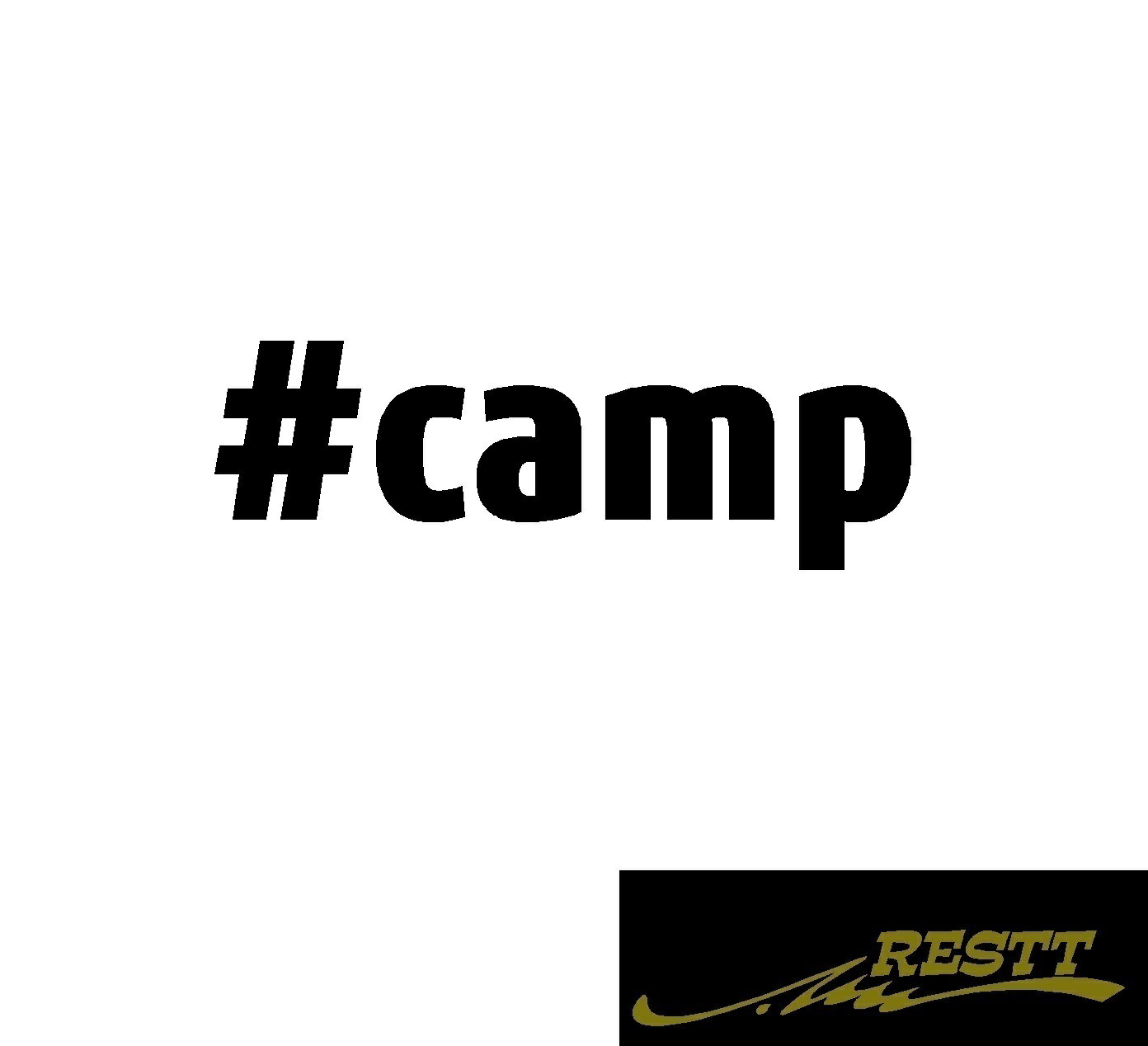 #camp　キャンプ　カッティングステッカー　 ロゴ　極小サイズ