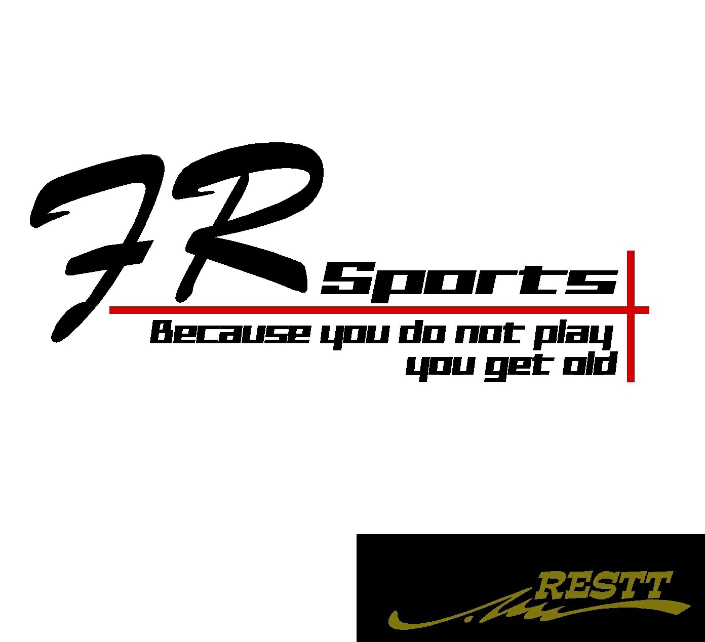 Rakuten - FR　スポーツ　ロゴ　2色　カッティングステッカー　大サイズ
