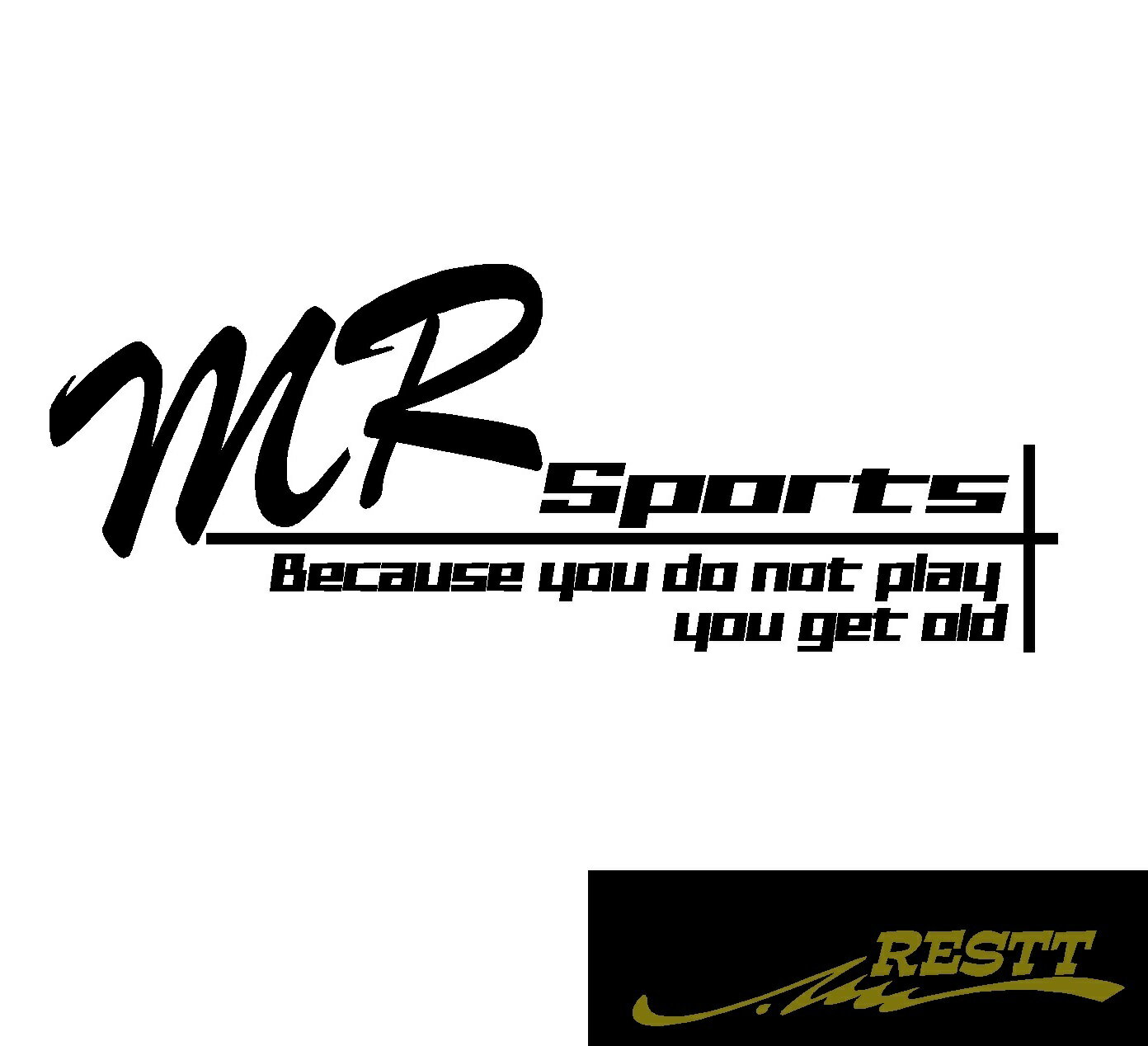 MR　スポーツ　ロゴ　カッティングステッカー　大サイズ